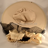 Slöja, hatt med skyddsnät runt om - beige, vit eller ljusgul (bihatt)